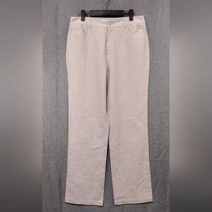 NWOT Mela Select Straight Leg Pants Womens 12 Cream Office Career Minimalist